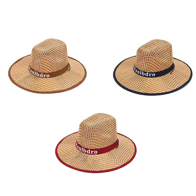 Straw Hat Western Cowboy Sle Outdoor Summer Beach Fishing Sun Protection Hat Unisex Ideal For Construction Sites