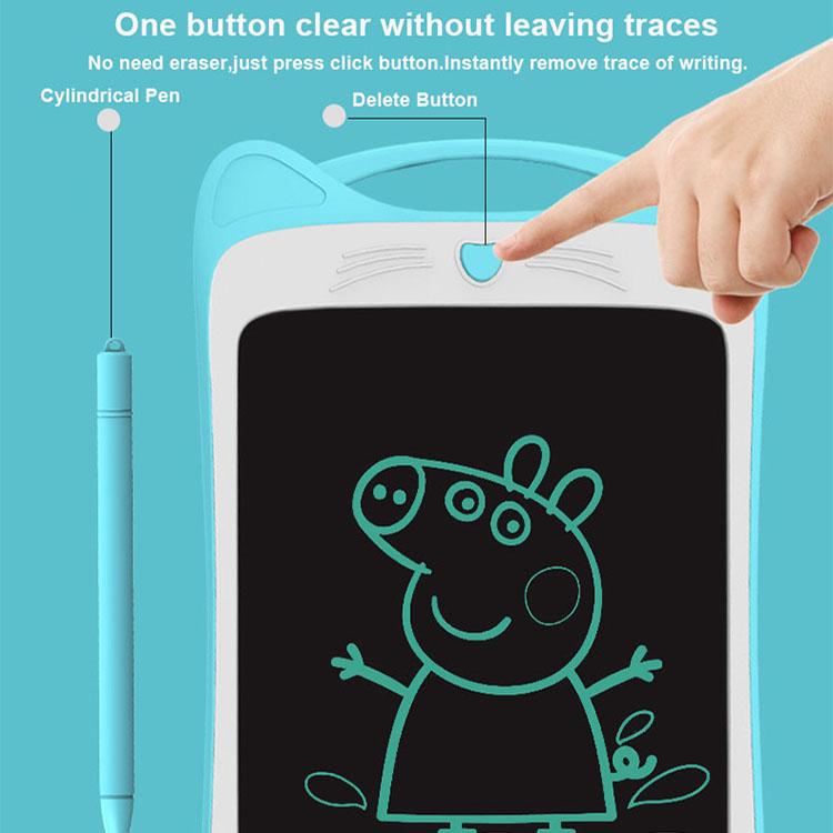 8.5 Inch Color Electronic Digital Writing Tablets Kids' Cartoon Kitten Drawing Board LCD Memo Pads Toy