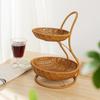 2/3 Layers Fruit Basket Handwoven Decorative Standing Tray New Storage Rack  Living Room