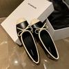 Flat Shoes Leather Ballet Shoes 2025 Summer New Temperament Bow Color Matching Square Head Light Mouth Single Shoes Women