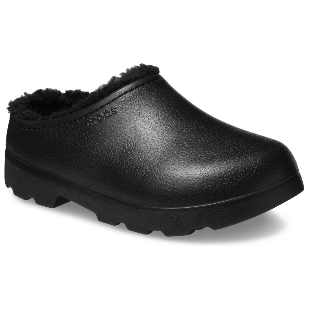 Crocs Dylan Lined Clog Удобные и универсальные поварские туфли с защитой носка от истирания, тапочки унисекс, черные