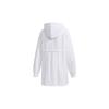 Alphabet Logo Print Sports Hooded Jacket Women Outerwear White FM9251