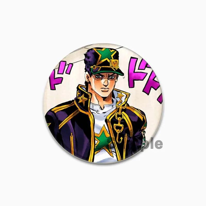 32/44/58 мм JoJo's Bizarre Adventure Значок для рюкзаков Круглые пластиковые эмалированные значки и броши Креативный значок в виде мультяшной фигурки Подарки