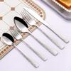 Crack Hammer Knife Fork Spoon 430 Stainless Steel Water Cube Western Tableware Steak Knife Fork Spoon