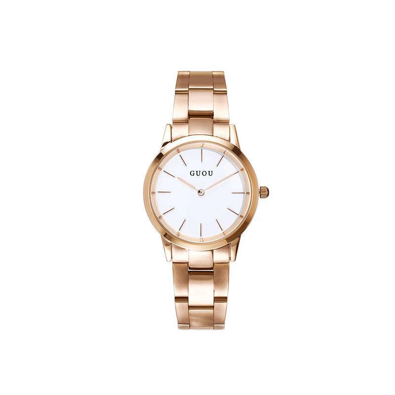 Новые женские часы, модные трендовые водонепроницаемые простые часы со стальным ремешком, парные часы, мужские часы