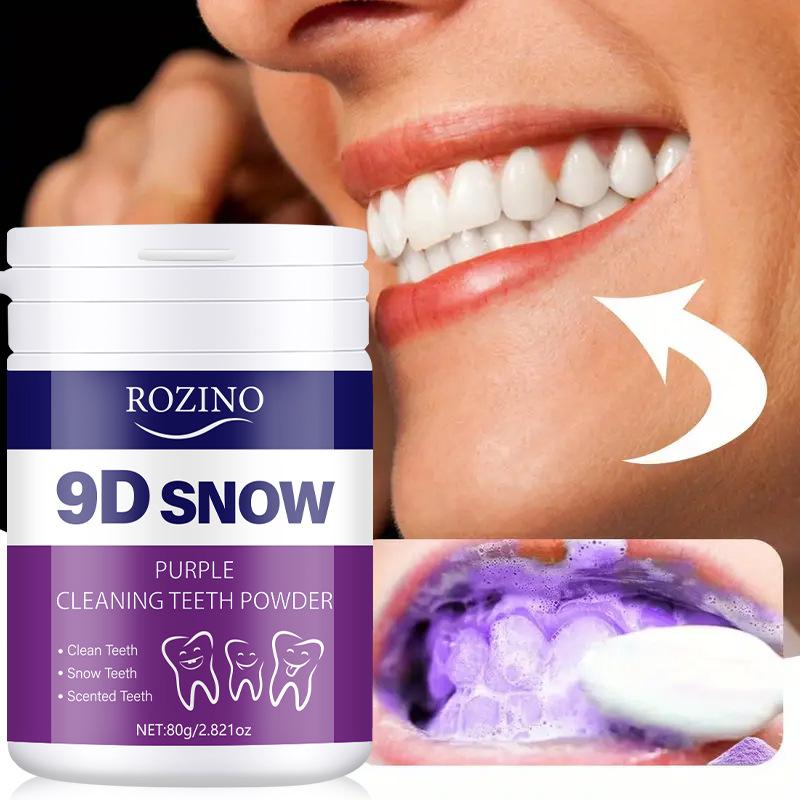 9D White Teeth Whitening Powder Instant Brightening Stain Removal Enamel Safe Fresh Breath Tooth Deep Cleaning Powder