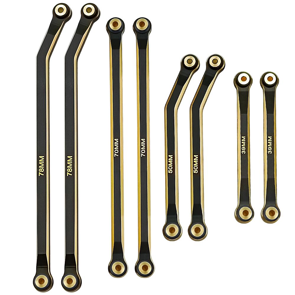 MIBIDAO Brass Heavy Heightening Chassis Links Rod Set for Axial SCX24 Deadbolt Gladiator Wrangler Bronco Chevrolet 1/24 RC Car