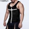 Summer Men Strap Sleeveless T-shirts Racerback Tank Tops