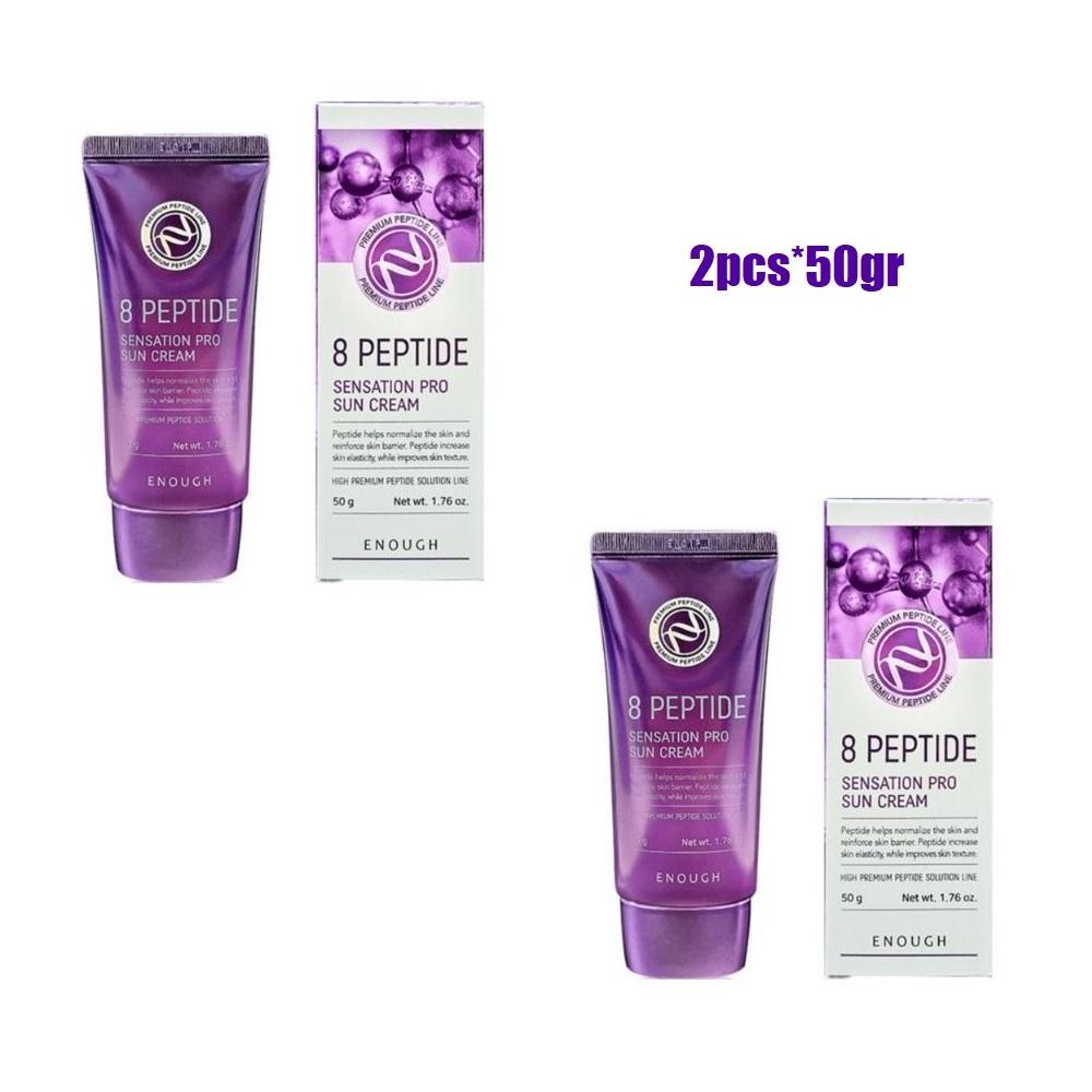 ENOUGH 8 Peptide Sensation Pro Sun Cream SPF50+ PA++++ 50g (3 OPTIONS) +RANDOM GIFT