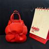 New Chinese-Style Floral Bucket Bag Flower French Mini Tote Bag Drawstring Bucket Purse Women