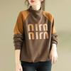 Sweatshirt for Women Cotton Loose Oversized Fleece Thickened Comfortable High Neck Casual Pullover Top Sweatshirt