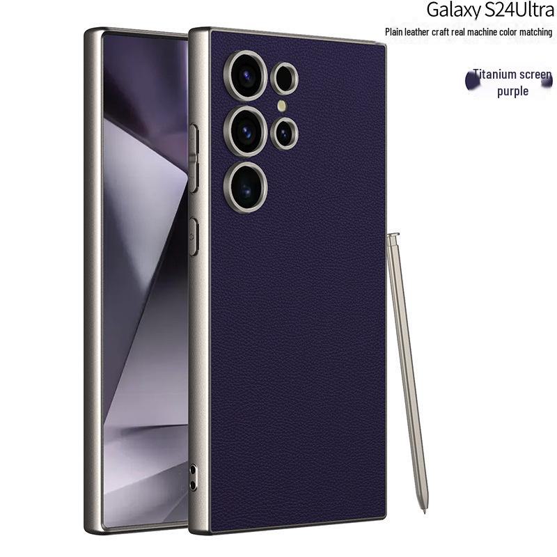 Чехол из металлической матовой кожи для Samsung S24Ultra — ультратонкая модная защита