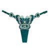 Lady Thong Breathable Elastic Sexy Adjustable Trendy Pornographic Nylon Butterfly Embroidery Lady G-string Women Intimate Clothes