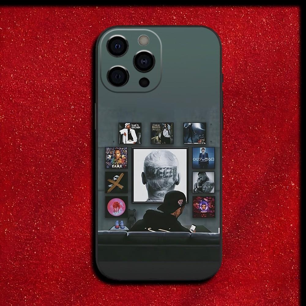 Чехол для телефона рэпера из США Крис Браун для iPhone 16,15,14,13,12,11,Pro,X,XS,Max,XR,Plus,Mini Мягкий черный чехол