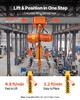 2000 kg Electric Chain Hoist, 6.1 m Lifting Height, Three-Phase Overhead Crane with 100 m Wireless & 4.8 m Wired Remote Control, Double G100 Chain