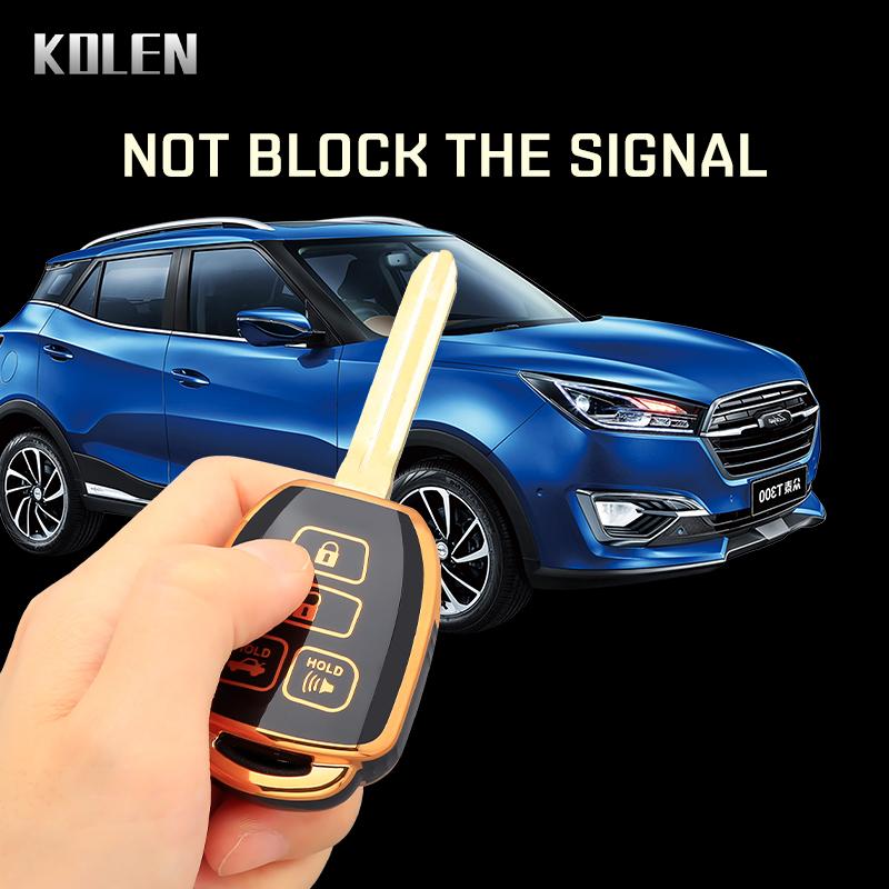 Чехол-брелок из ТПУ для автомобильного ключа, корпус, брелок для Toyota Camry Prius Corolla Rav4 Sienna 2014, 4 кнопки, защитный держатель, аксессуары