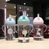 350Ml Kids Drinking Cup Feeding Bottle With Straw Gravity Ball Wide Caliber Bottle Leakproof Water Bottle Children'S Cups