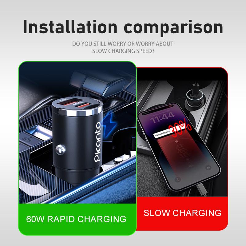 Car Pull Ring Fast Charging USB C Phone Charger Accessories Stickers For KIA Picanto Stonic Venga Sorento hxqgn22