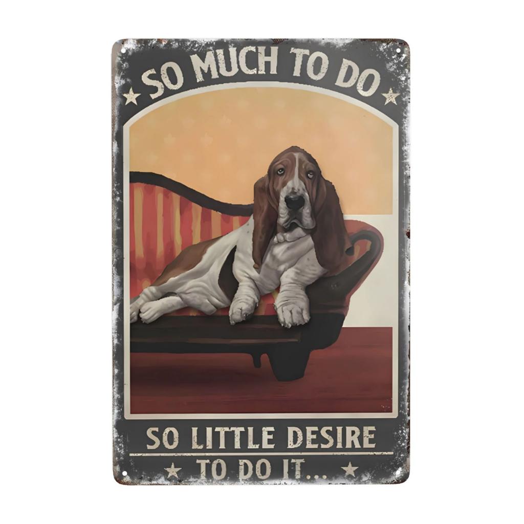 Dog Salon Vintage Wall Metal Sign, Dog Grooming Salon Sign Farmhouse Country Kitchen Home Garden Wall Decor Art 8x12 Inch