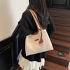 Casual Large Bag Women's New Fashion Simple Versatile Shoulder Bag Large Capacity Commuter Tote Bag