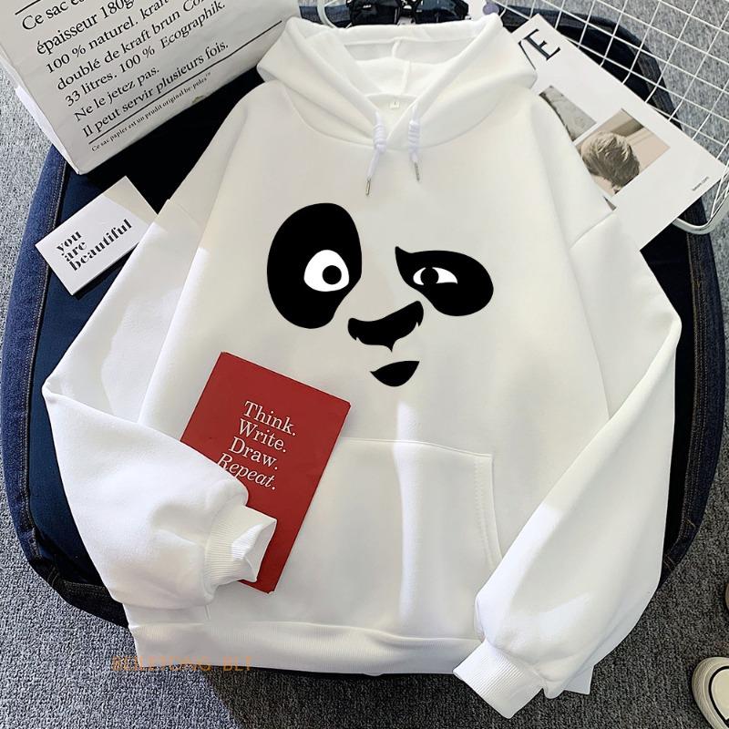 Толстовка с капюшоном Panda KungFu Panda с рисунком из мультфильма Moletom Winter Kawaii с длинным рукавом Повседневная толстовка с капюшоном унисекс большого размера