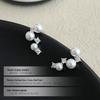 Серьги-гвоздики Cui Yan Jiejie из стерлингового серебра S925 в корейском стиле с искусственным жемчугом и цирконием для женщин - Нишевые аксессуары Большой Медведицы для ежедневной носки