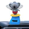 Solar Dancing Toy Solar Powered Dancing Animal Ornaments Koala Shape Shaking Head Decor Automotive Interior Decoration for Sedan