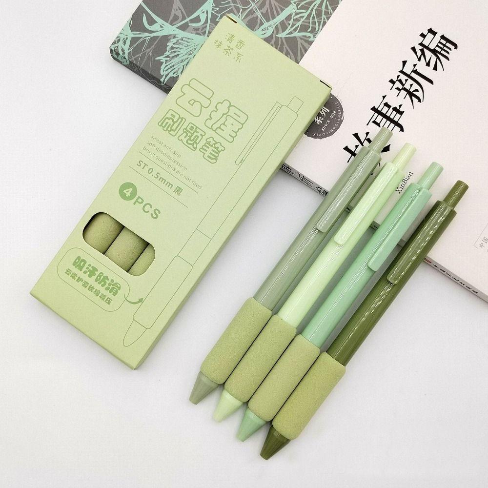 4 шт./компл. простые гелевые ручки 0,5 мм роликовая ручка чернильная ручка шариковая ручка школьные канцелярские принадлежности