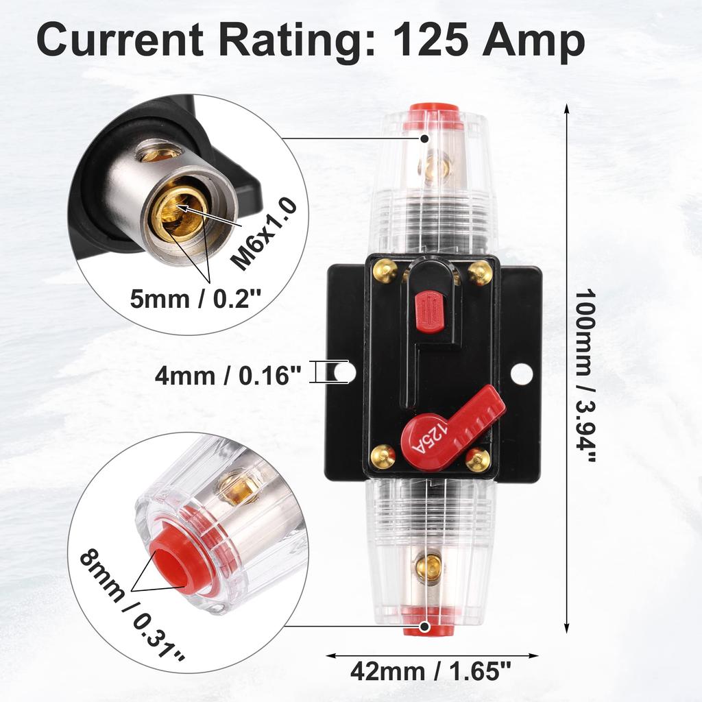 uxcell Держатель предохранителя Блок предохранителей Крышка предохранителя Встроенный держатель предохранителя Автомобильный автоматический выключатель с