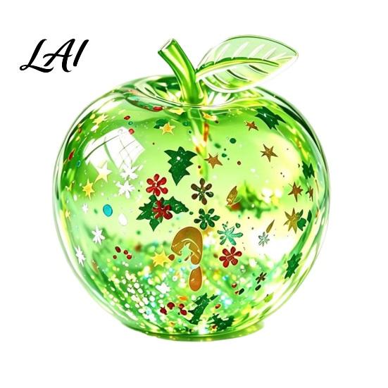 Stress Relief Toys for Kids Apple Squishy Ball Christmas Glitter Fidget Toy Soft Squeeze Balls Office Rebound Sensory Decompression Toy Adults Cute