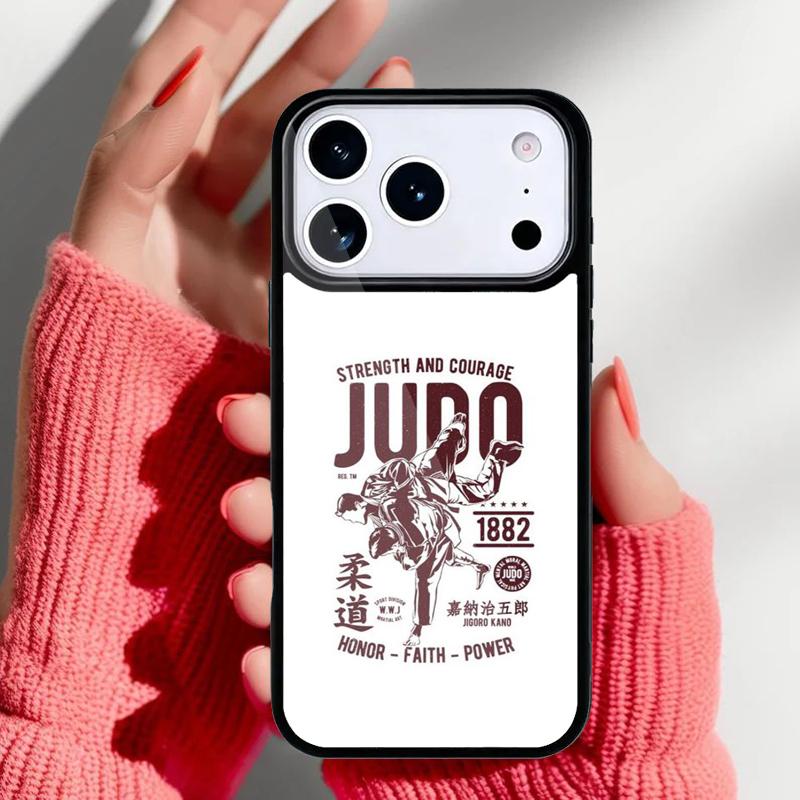 Японские боевые искусства Дзюдо Чехол для телефона для iPhone 17 16 15 14 13 Pro Max Задняя крышка для 12 11 Pro Coque