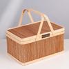 Chinese Style Bamboo Basket Natural Moon Cake Basket Picnic Basket  Dragon Boat Festival