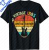 40 Years Old Gift Vintage 1985 Guitar Player 40th Birthday TShirt Unisex Summer Streetwear Tops Camisas Streetwear