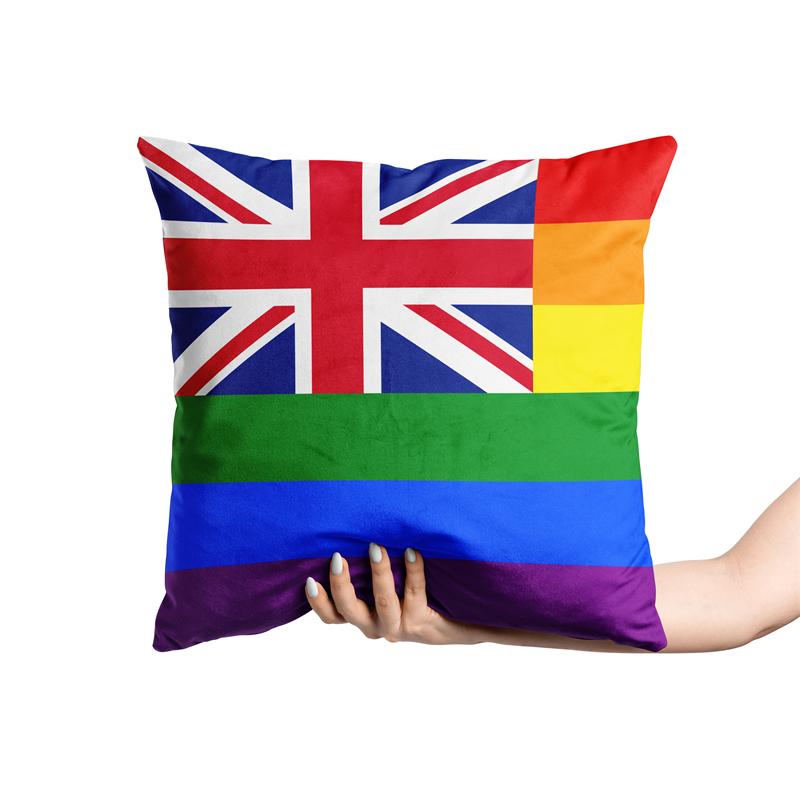 Aertemisi 18'' X 18'' United Kingdom Uk Lgbt Rainbow Pride Square Throw Pillow Cushion Covers Cases Pillowcases 45Cm X 45Cm