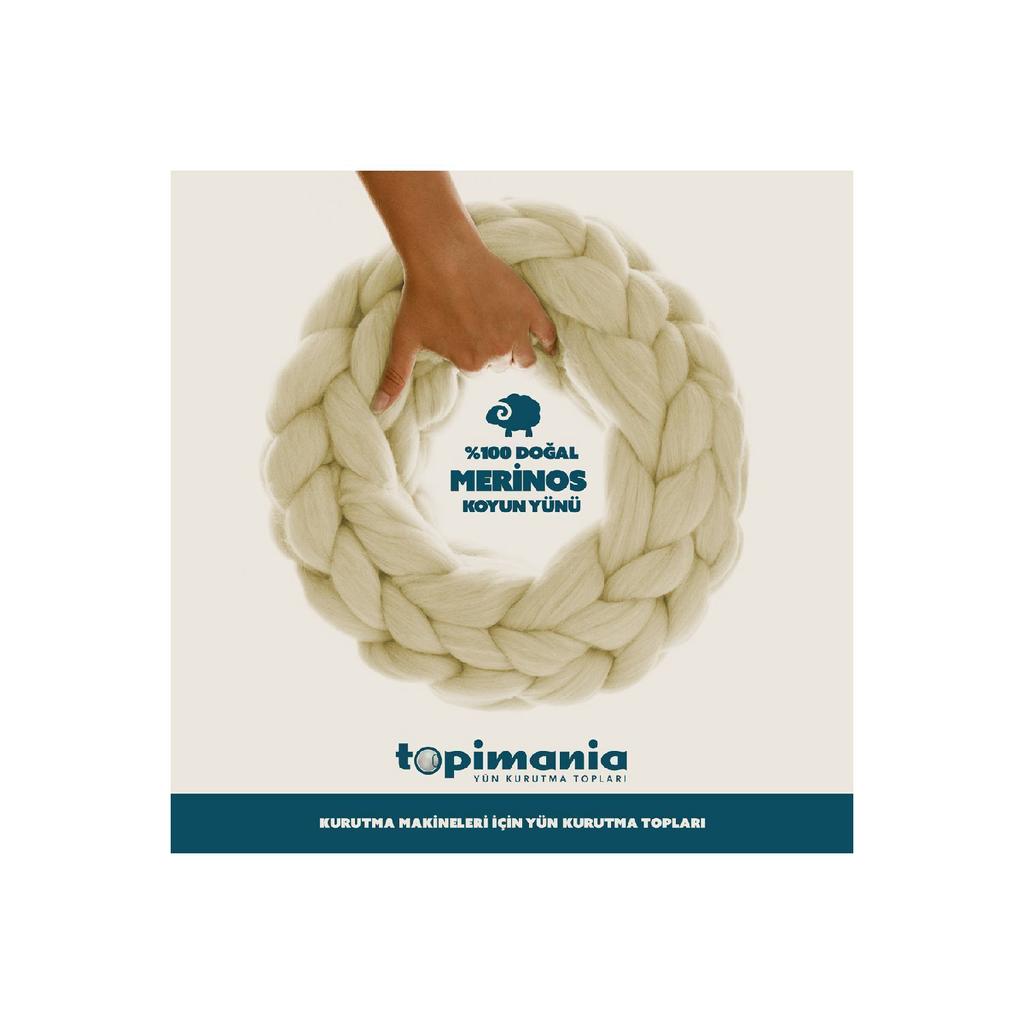 3 Pieces Xxl Natural Local Production (with Pouch Gift) Laundry Wool Dryer Ball - For Dryer