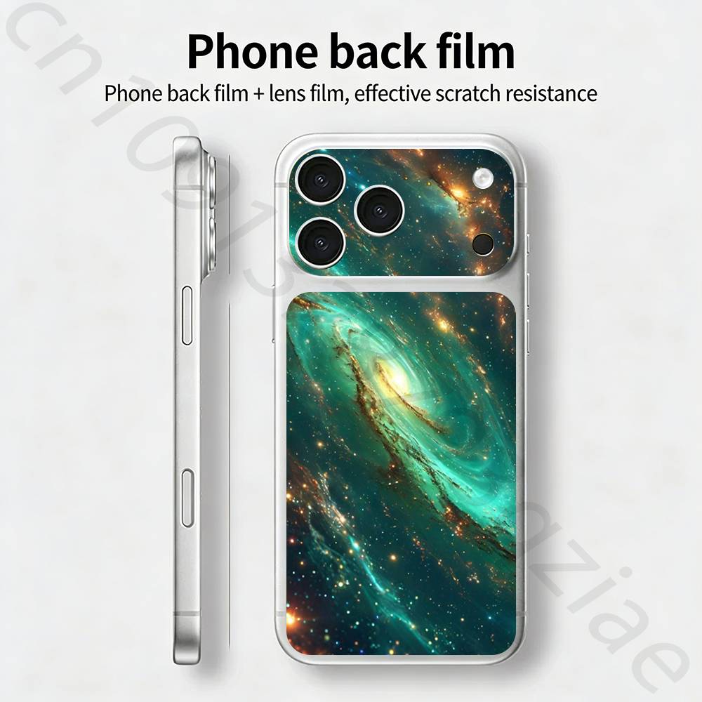 Морской пейзаж Вино Лимон Для iPhone 17 pro Max /17 pro Полное покрытие Наклейка Кожаная Обертка 3D Цветная Задняя Защитная Наклейка Пленка
