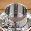 Pcs Coffee Cup Set Stainless Cup with Steel Espresso Saucer And Spoon Double Walled Drinkware