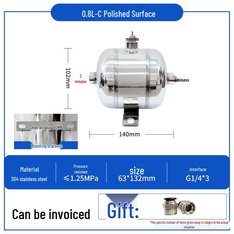 Compact Horizontal Air Pressure-Stabilizing Vacuum Tank for Automated Equipment