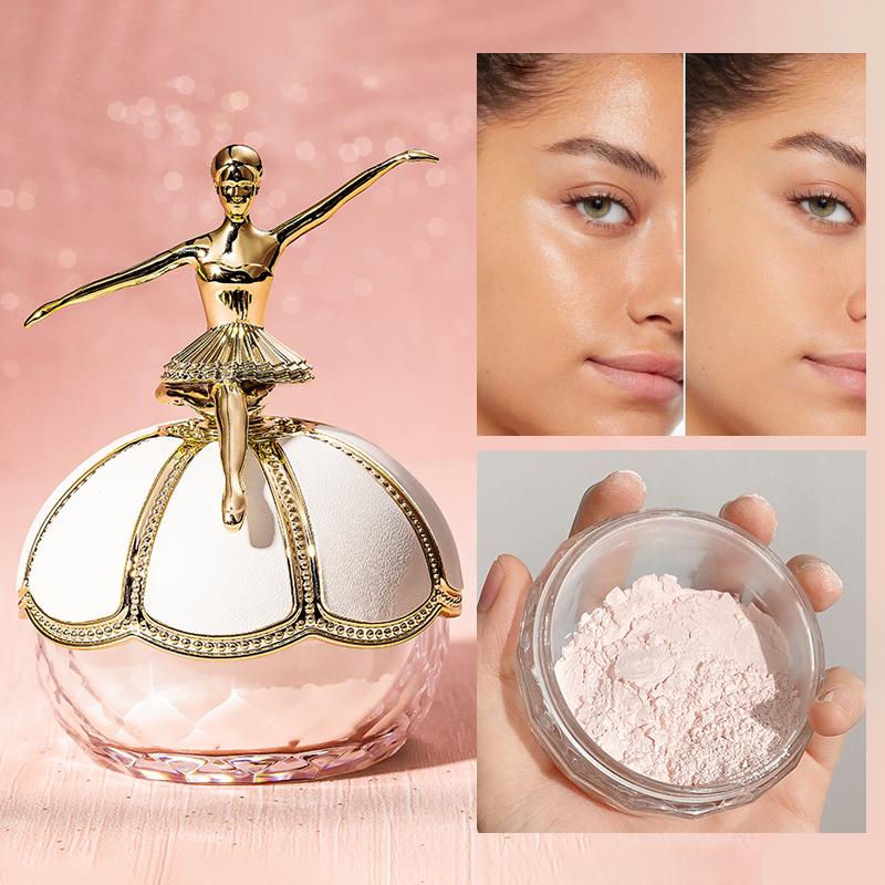 Балерина Креативная Рассыпчатая Пудра Водостойкая Стойкая Матовая Скрывает Поры Натуральное Отбеливание Макияж Подарок