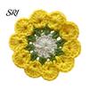 Soft Cup Coasters Handmade Crochet Flower Coaster Heat-Resistant Mat for Mugs Glasses Home Decor Drink Non-Slip Absorbent Table Protector Cute Kitchen