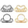 Space-Saving Metal Napkin Holders Heart&Round Cutout Design Paper Towel Container  Dining Tables