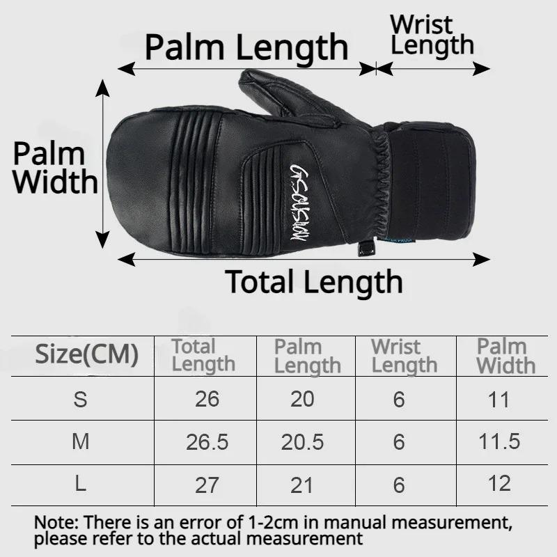 Winter 2025 Skiing Gloves Adult Waterproof Windproof Snow Mittens with Cotton Warm Woman Cycling Glove Man Sport Protective Gear
