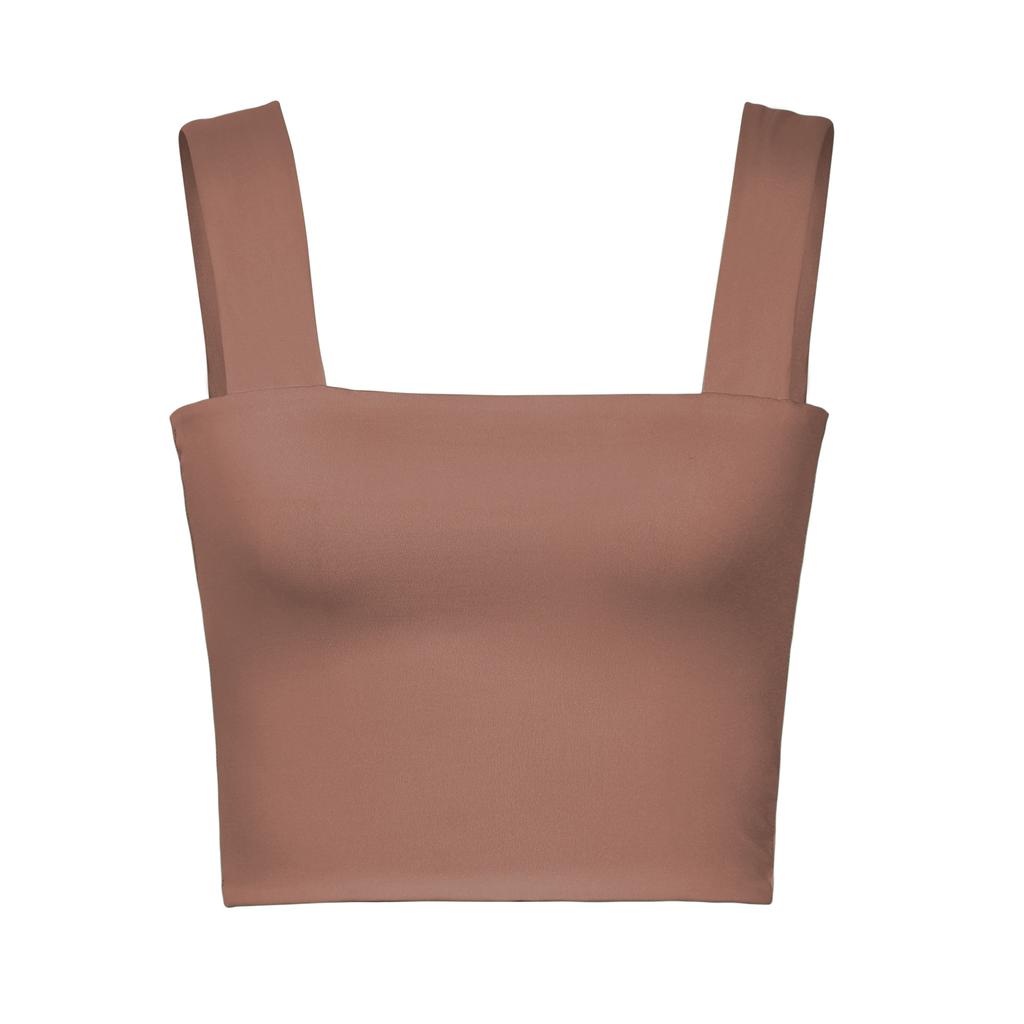 Square Neck Tank Top Wide Shoulder Straps Crop Tops Women Summer Camis Solid Color Camisole Fashion Tube Female Sleeveless Cropped Vest Y2K Clothes