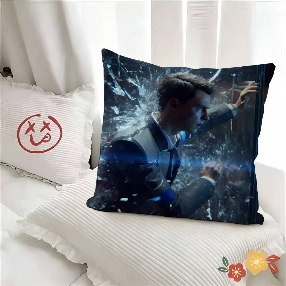 pc Game DDetroit Become Human Pillow Case Fashion Square Pillowcase Bedroom Sofa Room Ins Decoration Leisure