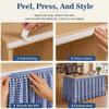 Reusable Table Accessories for School Ruffled Plaid Skirt, Durable Polyester Cover with Hook And Easy to Attach Skirting Loop Fasteners, Decorative