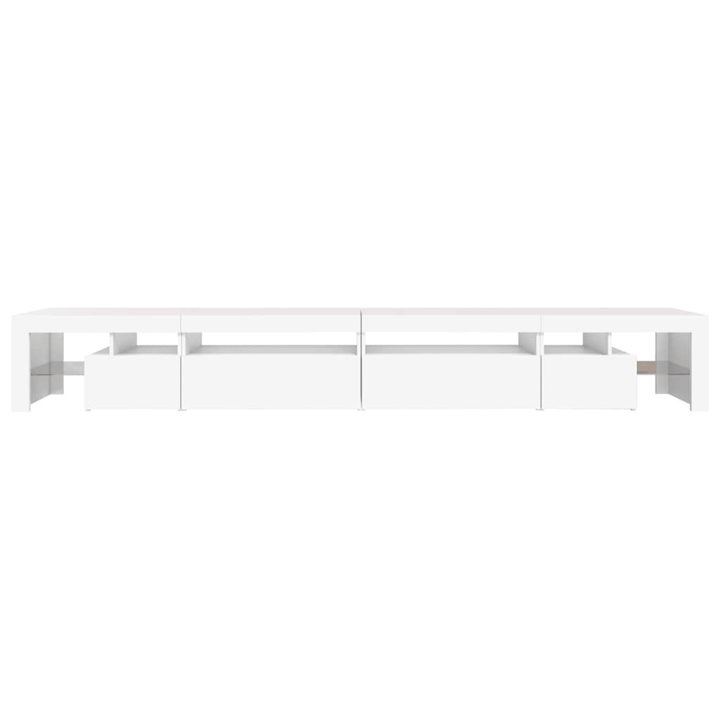 TV Cabinet with LED Lights White 290 x 36.5 x 40 cm