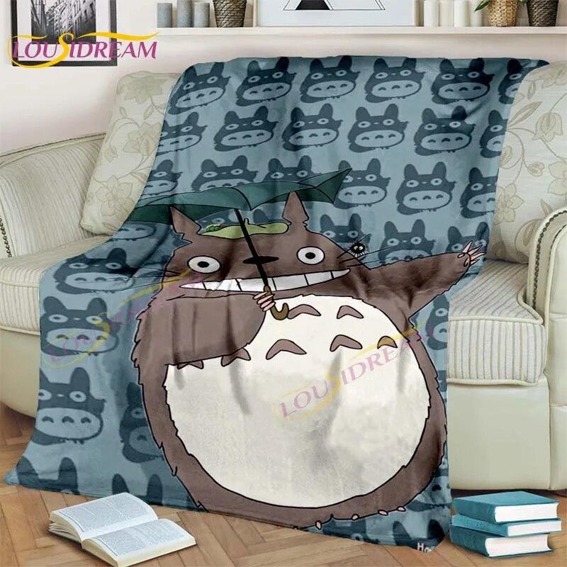 Одеяло в стиле аниме «Миядзаки», одеяло «Мой сосед Тоторо», одеяло «Унесенные призраками», фланелевое одеяло для спальни, гостиной, дивана