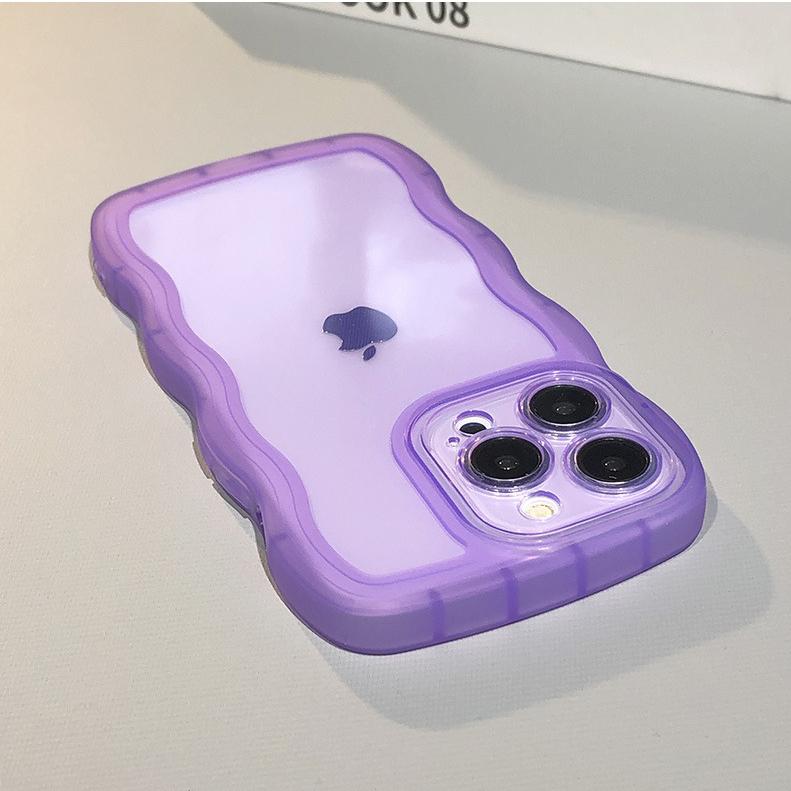 Прозрачный чехол с волнистым краем для For Iphone 16 1 14 13 Pro Max 12 11 X Xr Xs Max 7 8 Plus, кудрявый, противоударный, ультратонкий