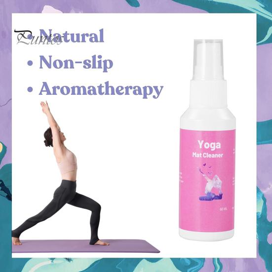 60 мл очиститель коврика для йоги, портативный спрей для удаления пятен от пота, домашний тренажерный зал, фитнес-коврик, чистящее жидкое моющее средство, подарок для любителей йоги