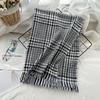 High End Imitation Cashmere Plaid Scarf Versatile and Warm In Winter  Women's Neck Scarf  Fringed Shawl
